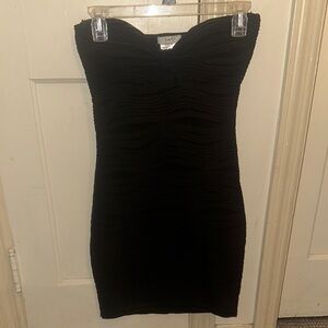 Elegant Black Strapless Dress